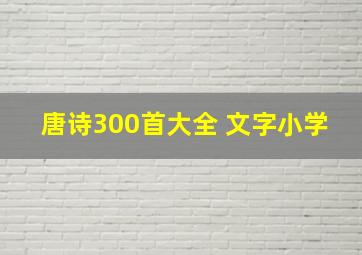 唐诗300首大全 文字小学